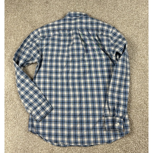 Johnnie-O Shirt Mens Large Blue Plaid Button Up Long Sleeve Egyptian Cotton - Picture 9 of 10